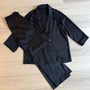 Zara Black Jacket and Pants Set